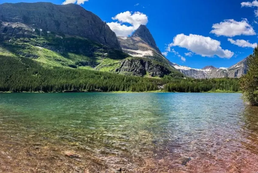 national park lake camping