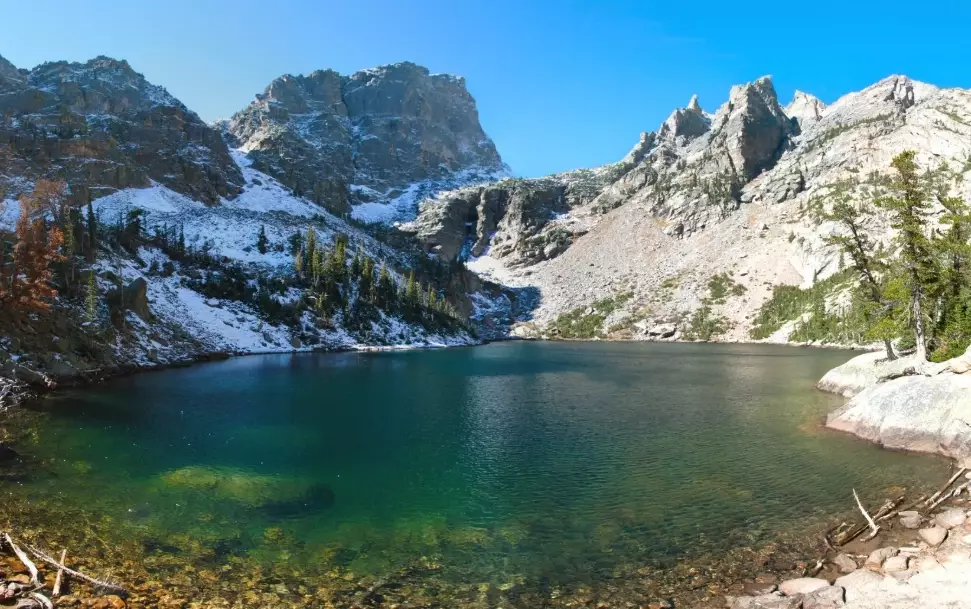 national park lake camping