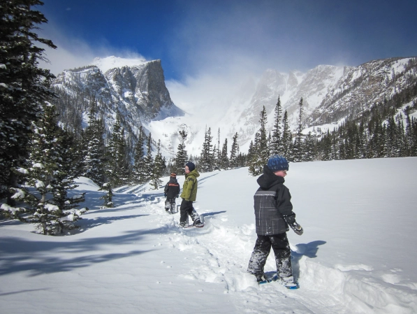 National parks snowshoeing