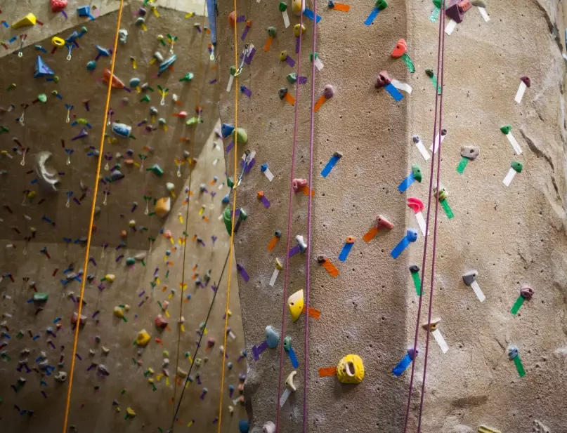 rock climbing wall