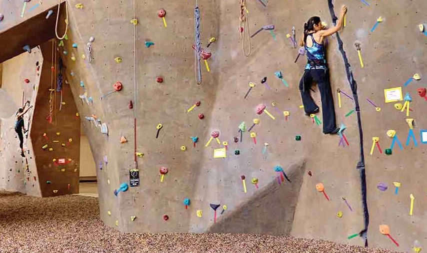 Rock climbing wall